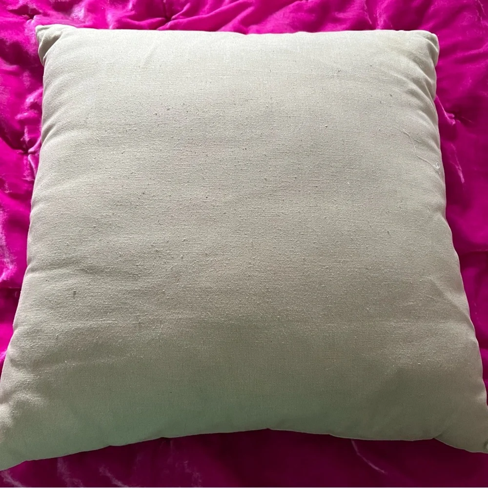 West Elm Sequin Blue & Tan Pillow